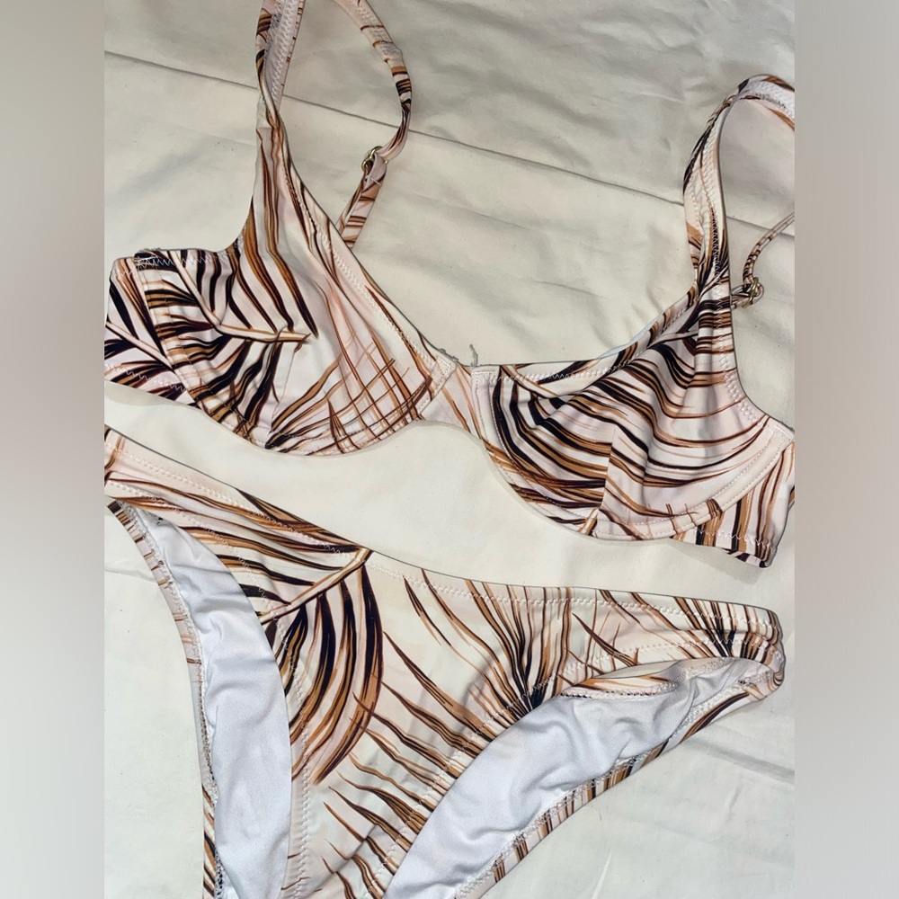 Palm fronds pattern bikini